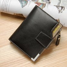 Load image into Gallery viewer, Baellerry Casual Multifunctional Wallet Zipper Buckle Tri-fold Coin Purse For Men, Blue, Brown, Black