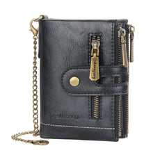 Load image into Gallery viewer, Baellerry  Short Wallet Double Zipper Tri-Fold Wallet For Men, Baellerry Khaki, Baellerry Black, Baellerry Brown