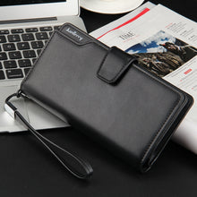 Load image into Gallery viewer, Baellerry Casual Wallet Long Clutch Tri-fold Wallet Multifunctional Phone Bag For Men, Brown, Black