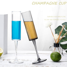 Load image into Gallery viewer, 165ml Household Acrylic Champagne Glasses, Black, Transparent