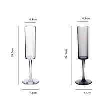 Load image into Gallery viewer, 165ml Household Acrylic Champagne Glasses, Black, Transparent