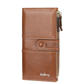 Baellerry  Ladies Long Large Capacity Buckle Zip Clutch Multi-Card Wallet, Baellerry Brown, Baellerry Dark Green, Baellerry let(Pink, Baellerry Sky Blue, Baellerry Red, Baellerry Black