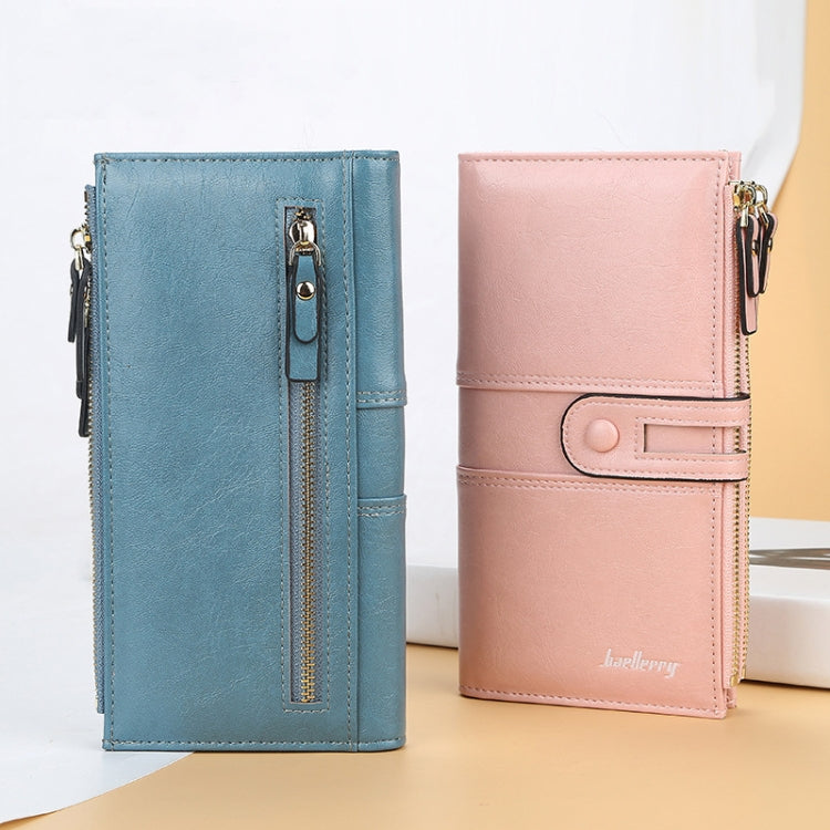 Baellerry  Ladies Long Large Capacity Buckle Zip Clutch Multi-Card Wallet, Baellerry let(Pink, Baellerry Sky Blue, Baellerry Red, Baellerry Black, Baellerry Brown, Baellerry Dark Green