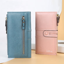 Load image into Gallery viewer, Baellerry  Ladies Long Large Capacity Buckle Zip Clutch Multi-Card Wallet, Baellerry let(Pink, Baellerry Sky Blue, Baellerry Red, Baellerry Black, Baellerry Brown, Baellerry Dark Green