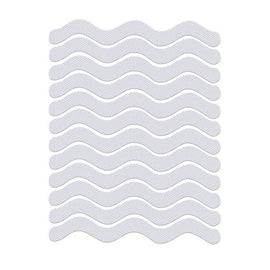 24pcs /Bag Wavy Shaped Safety Bathtub Non-Slip Sticker, 1.3 x 18cm