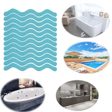 Load image into Gallery viewer, 24pcs /Bag Wavy Shaped Safety Bathtub Non-Slip Sticker, 1.3 x 18cm