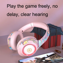 Load image into Gallery viewer, EL-A2 Gaming Ambient Light Folding Wireless Bluetooth Headset, Black, Pink, Red