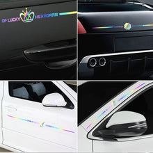 Load image into Gallery viewer, 2pcs 60cm Colorful Laser Car Stickers Body Scratches Cover Car Stickers