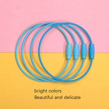 Load image into Gallery viewer, 20 PCS Colorful Paint Steel Wire Rope Car Key Ring DIY Accessories, Car Key Ring