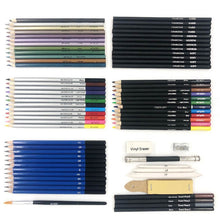 Load image into Gallery viewer, 51 PCS / Set YOVER Sketch Pencil Set Water Soluble Color Lead Art Painting Kit, YW-PMN051-01