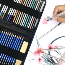 Load image into Gallery viewer, 51 PCS / Set YOVER Sketch Pencil Set Water Soluble Color Lead Art Painting Kit, YW-PMN051-01