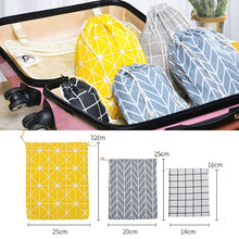 Load image into Gallery viewer, Cotton Linen Drawstring Pocket Sundries Storage Bag, Small+Medium+Large
