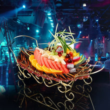 Load image into Gallery viewer, Acrylic Leaf Shape Fruit Tray and Shelf, Style:, Dish (Transparent), Dish (Blue), Dish (Amber), Dish (Purple), Shelf (Golden), Shelf (Black)