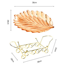 Load image into Gallery viewer, Acrylic Leaf Shape Fruit Tray and Shelf, Style:, Dish (Transparent), Dish (Blue), Dish (Amber), Dish (Purple), Shelf (Golden), Shelf (Black)