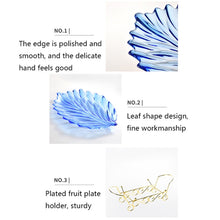 Load image into Gallery viewer, Acrylic Leaf Shape Fruit Tray and Shelf, Style:, Dish (Transparent), Dish (Blue), Dish (Amber), Dish (Purple), Shelf (Golden), Shelf (Black)