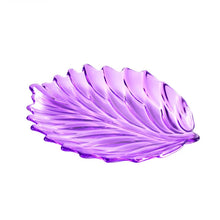 Load image into Gallery viewer, Acrylic Leaf Shape Fruit Tray and Shelf, Style:, Dish (Transparent), Dish (Blue), Dish (Amber), Dish (Purple), Shelf (Golden), Shelf (Black)