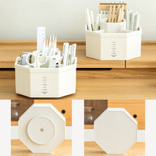 Load image into Gallery viewer, Simple Modern Large Capacity Office Desktop Storage Pen Holder, White Rotary, Pink Rotary, Yellow Rotary, Blue Rotary, Frosted Transparent Rotary, Transparent Coffee Rotary, Transparent Khaki Rotary, White Non-Rotary, Pink Non-Rotary, Yellow Non-Rotary...