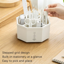 Load image into Gallery viewer, Simple Modern Large Capacity Office Desktop Storage Pen Holder, White Rotary, Pink Rotary, Yellow Rotary, Blue Rotary, Frosted Transparent Rotary, Transparent Coffee Rotary, Transparent Khaki Rotary, White Non-Rotary, Pink Non-Rotary, Yellow Non-Rotary...