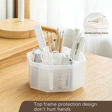 Load image into Gallery viewer, Simple Modern Large Capacity Office Desktop Storage Pen Holder, White Rotary, Pink Rotary, Yellow Rotary, Blue Rotary, Frosted Transparent Rotary, Transparent Coffee Rotary, Transparent Khaki Rotary, White Non-Rotary, Pink Non-Rotary, Yellow Non-Rotary...