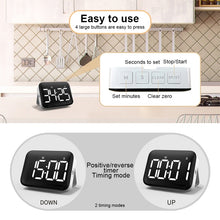 Load image into Gallery viewer, Rechargeable Large Screen LCD Electronic Timing Reminder Alarm Clock Kitchen Baking Timer, Baking Timer