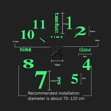 Load image into Gallery viewer, M002 Night Light DIY Digital Wall Clock Living Room Decoration Silent Clock, DIY Digital Wall Clock