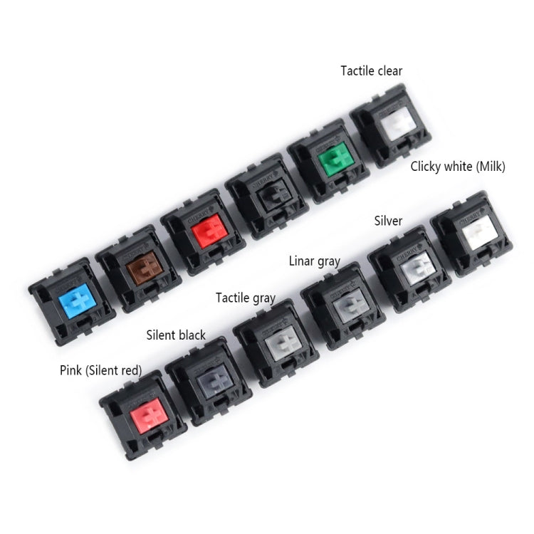 10PCS Cherry Shaft MX Switch Linear Mute Keyboard Shaft, Black Shaft, Red Shaft, Tea Shaft, Blue Shaft, White Shaft, Green Shaft, Silver Shaft, Mute Red Shaft, Mute Black Shaft