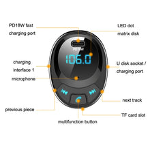Load image into Gallery viewer, BT09 Car Bluetooth MP3 Digital Display Dual USB Charger, BT09