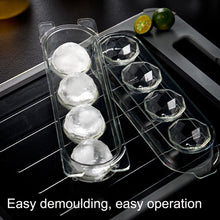 Load image into Gallery viewer, Household Food Grade Transparent Round Ice Cube Mold, Size: Large, Small, Medium, Large