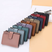 Load image into Gallery viewer, Baellerry N5013 Ladies Cropped Wallet Multi-Card Slot Zipper Buckle Coin Purse, Purple, Navy Blue, Black, Pink, Jujube Red, Gray Green, Grey, Brown, Dark Pink, Light Blue