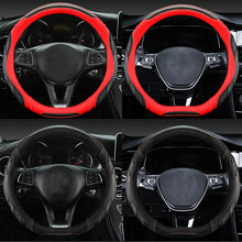 Load image into Gallery viewer, Leather Carbon Fiber Stitching Car Steering Wheel Set, Diameter:, 38cm