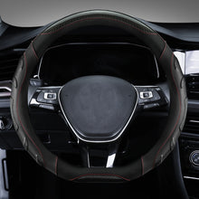 Load image into Gallery viewer, Leather Carbon Fiber Stitching Car Steering Wheel Set, Diameter:, 38cm