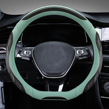 Load image into Gallery viewer, Leather Carbon Fiber Stitching Car Steering Wheel Set, Diameter:, 38cm