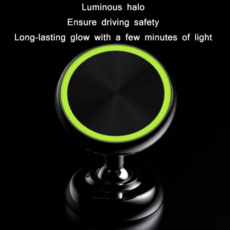 Car Aluminum Alloy Magnetic Mobile Phone Holder, Black (Luminous), Red (Luminous), Silver (Luminous)