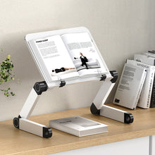 Load image into Gallery viewer, L03 Adjustable Lifting Reading Rack Book Holder Laptop Stand,Style：, Double Section Black, Double Section White, Single Section Black, Single Section White