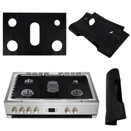 Gas Stove 5-hole Oil-proof Pad Teflon Protective Cover Anti-dirty Pad, 0.2mm, 0.3mm, 0.4mm