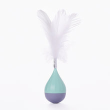 Load image into Gallery viewer, Cat Interactive Toy to Relieve Boredom Feather Tumbler Amusing Cat Stick, Green+Gray, White+Pink