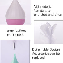 Load image into Gallery viewer, Cat Interactive Toy to Relieve Boredom Feather Tumbler Amusing Cat Stick, Green+Gray, White+Pink
