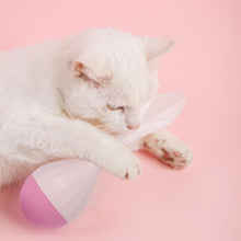 Load image into Gallery viewer, Cat Interactive Toy to Relieve Boredom Feather Tumbler Amusing Cat Stick, Green+Gray, White+Pink