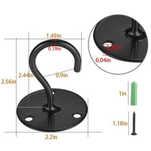 Load image into Gallery viewer, 4 PCS Iron Ceiling Hook Balcony Flower Basket Hook Wall Clothes Hook, Black, White