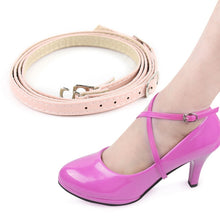 Load image into Gallery viewer, Cross Section High Heels Leather Shoes Anti-Heel Laces