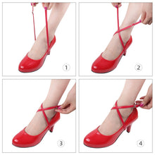 Load image into Gallery viewer, Cross Section High Heels Leather Shoes Anti-Heel Laces