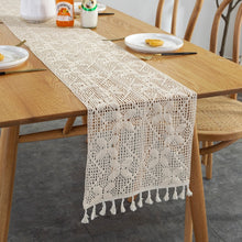 Load image into Gallery viewer, Widened And Stitched Rustic Knitted Hollow Tablecloth, 30x140cm, 30x160cm, 30x180cm, 30x200cm, 30x220cm, 30x240cm, 30x260cm, 30x280cm, 30x300cm