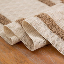Load image into Gallery viewer, Cotton and Linen Woven Colorblock Tassel Striped Rhombus Table Runner, 30x120cm, 30x140cm, 30x160cm, 30x180cm, 30x200cm, 30x220cm, 30x240cm, 30x275cm, 30x300cm, 30x50cm