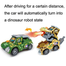 Load image into Gallery viewer, HG-884 Spray Deformation Dinosaur Fighting Vehicle Light Music Automatic Rotating Children Toys, Yellow, Green