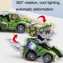 Load image into Gallery viewer, HG-884 Spray Deformation Dinosaur Fighting Vehicle Light Music Automatic Rotating Children Toys, Yellow, Green