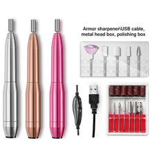 Load image into Gallery viewer, Aluminum Alloy Nail Grinding Machine USB Electric Nail Polish Remover, Nail Polish Remover(Rose Pink), Nail Polish Remover(Silver), Nail Polish Remover(Gold)