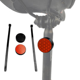 Mountain Bike Reflector Tail Light Anti-theft Tracking Locator Hidden Bracket  For AirTag 2nd Gen / AirTag 1st Gen, Reflector  Red, Reflector White