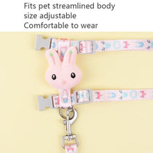 Load image into Gallery viewer, Rabbit Head Type Cat Traction Rope Anti-breakaway Adjustable Cat Leash, Small Suitable for Within 3kg, Large Suitable for 3-6kg