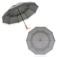 Load image into Gallery viewer, PARACHASE Ten-bone Double-layer Large Windproof Business Automatic Folding Umbrella, Grey, Black, Navy, Khaki