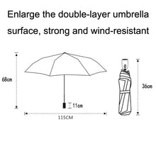 Load image into Gallery viewer, PARACHASE Ten-bone Double-layer Large Windproof Business Automatic Folding Umbrella, Grey, Black, Navy, Khaki